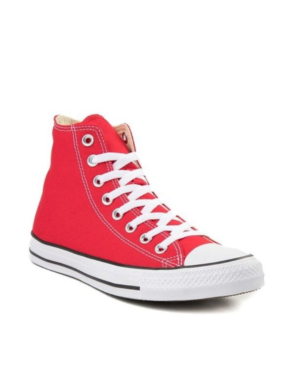 Converse Chuck Taylor All Star High Top Sneakers Red Women 7 Canvas Lace-Up Shoe